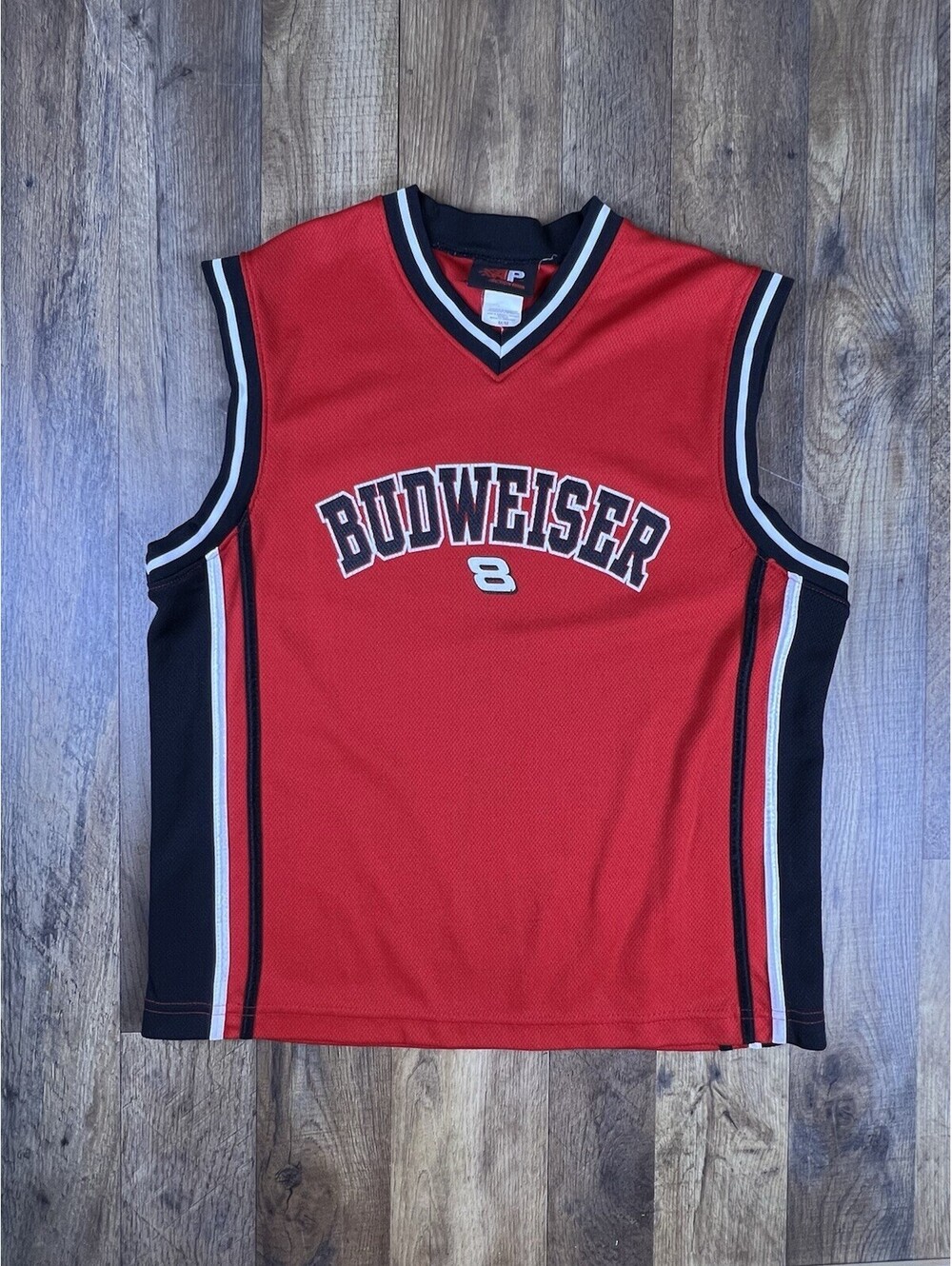 Vtg Dale Earnhardt Jr #8 Red Basketball Jersey Budweiser Action Medium Tank